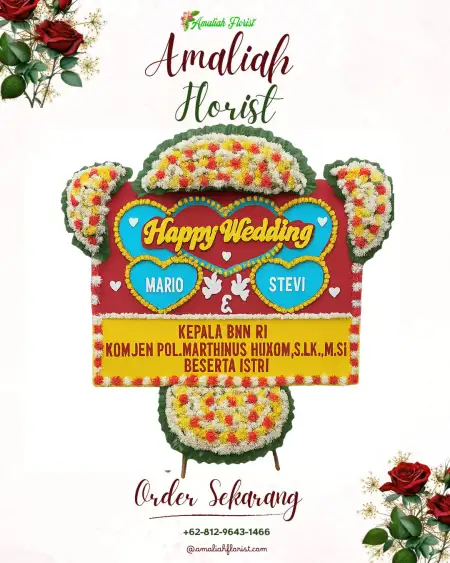 Papan Bunga Pernikahan Mojomanis